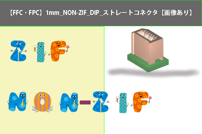 【FFC・FPC】1mm NON-ZIF DIP ストレートコネクタ【画像あり】